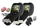 New Black Color Pair Headrest With 9" LCD Car Monitors with Region Free Sony DVD player USB SD Inc. 2 Wireless Dual Channel Headphones and 32 Bit Game and 2 Wireless game controllers and Rca Input and Rca Output