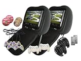 51gscd3aHEL. SL160  New Black Color Pair Headrest With 9 LCD Car Monitors with Region Free Sony DVD player USB SD Inc. 2 Wireless Dual Channel Headphones and 32 Bit Game and 2 Wireless game controllers RCA Video input & RCA Video OutPut!
