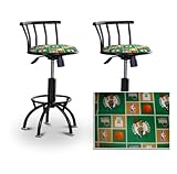 2 24"-29" Boston Celtics NBA Themed Seat Black Adjustable Specialty / Custo ....