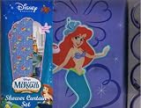 Disney Little Mermaid Fabric Shower Curtain + 12 Hooks