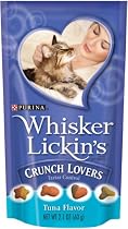 Whisker Lickins Crunch Lovers Cat Treats Tuna Flavor, 2.1-Ounce Pouches (Pack of 10)