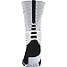 Nike Men's Hyper Elite Crossover Basketball Socks White/Black/Black Large (8-12)