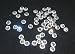 50 St. glitzernde Strass-Steine, klar, 10 mm