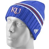 adidas Kansas Jayhawks Royal Blue Watch Cuffed Knit Beanie