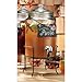 Home Essentials & Beyond Del Sol Glass Beverage Drink Dispenser With Knobbed Lid, Chalkboard On Chain, On Metal Stand and Raised Easy Flow Spigot, 1.5 Gallon for Picnics Parties Bbq