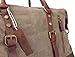 Iblue Oversized Leather Canvas Casual Travel Tote Luggage Duffel Handbag#831 Army Green XL