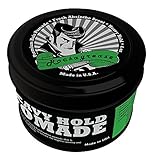 Rockagrease Styling Hair Pomade for Men - Great for Curly, Relaxed, Short or Natural Types - Non-greasy Feel - Heavy Hold in Fresh Absinthe Scent - 4oz+