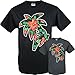 Gray Palm Tree with Tropical Flower Fill Mens Tank Top Shirt