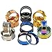 Longbeauty Pair Rosegold Stainless Steel Screw Ear Gauges Flesh Tunnels Plugs Stretchers Expander