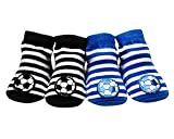 Baby Emporio - 2 Paires de Chausettes Bébé Garçons - Style Football 0-6 mois