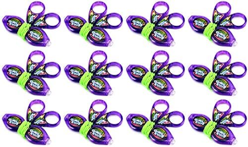 Set of 12 Pull Spinning String Light Show Children's Kid's Light Up Toy (Colors May Vary)