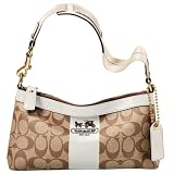 AUTHENTIC COACH HERITAGE STRIPE DEMI 11562 (Khaki/White)