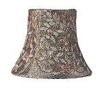 Taupe Vine Embroidery Chandelier Shade