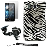 Silver and Black Zebra Design Cover / 2 Piece Snap On Crystal Protective Ha ....