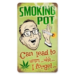 Smoking Pot Home and Garden Vintage Metal Sign - Victory Vintage Signs Smoking Pot Home and Garden Vintage Metal Sign - Victory Vintage Signs
