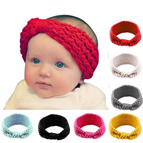 DZT1968® Baby Girl Wide Knit Turban Headband Head Wrap Hair Band Head Warm