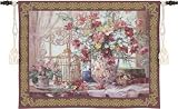 Review ArtExpression  / Coos and Queen Anne's Lace - Artist: Barbara Mock - Fabric Size: 53.00 by 40.00 inches Wall Tapestry with hanging rods and tassels included