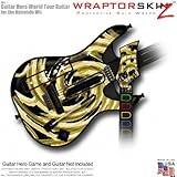 Alecias Swirl 02 Yellow Skin fits Band Hero, Guitar Hero 5 & World Tour Gui ....