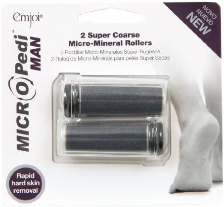 Emjoi MICRO Pedi Man Super Coarse Micro-Mineral Replacement Rollers (Set of 2) by Lifes2good