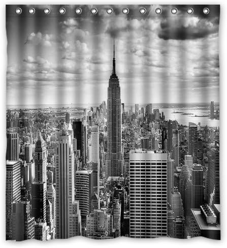 Fashion and Generic Nyc downtown nina black and white photo Shower Curtain,66"(w) x 72"(h) Inches-Bathroom Decor Shower Curtain,Creative an alluring ambiance in your bathroom!