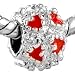 Picture of Pugster:Red Heart Bead Fits Pandora Bead Charm Bracelet