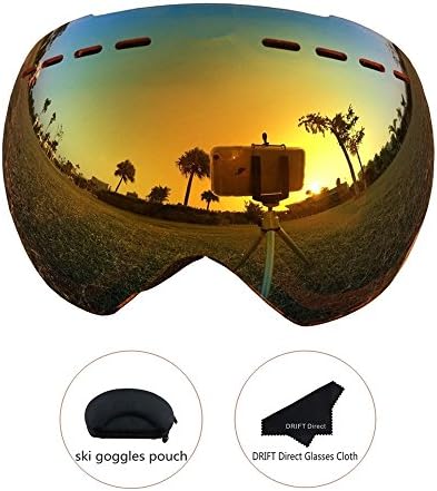DRIFT Direct Adult Winter Outdoor Snow Sports Anti-fog Double Lens UV 400 Protection Wide view Snowboard Ski Goggles Skateboard Skiing Snowmobile Eyewear (Blue)