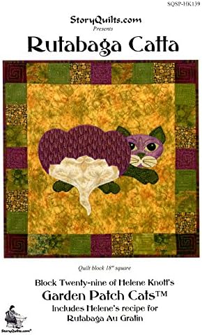 Garden Patch Cats - Block 29 - Rutabaga Catta - Pre-Fused Laser Cut Kit