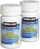 Kirkland Signature Anti-Diarrheal Loperamide Hydrochloride 2 MG Caplets, 200-Count Bottles (Pack of 2)