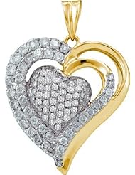 1.00ctw Round Diamond Heart Pendant