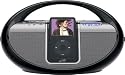 iLive IBR2807DPBLK iPod Docking System/Boombox with Speakers, AM/FM Radio in Black