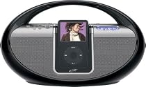 iLive Docking System and Boombox with Speakers for iPod and MP3 Players (Black)