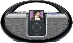 iLive Docking System and Boombox with Speakers for iPod and MP3 Players (Black)
