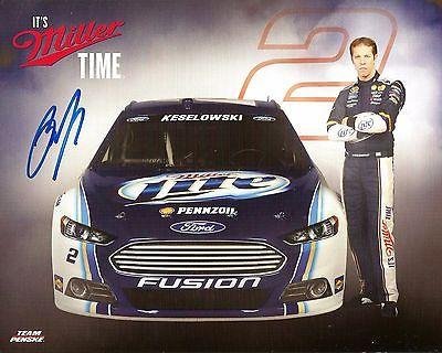 Signed Brad Keselowski Photo - 2015 MILLER LITE WURTH RACING 8x10 #2 - Autographed Photos