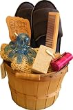 Deluxe Super Rich Bath & Beauty Basket-8 pcs Holidays Corporate Gift Set,All Natural w/100% Satisfaction Guaranteed,$45.00 Value,Good for Birthday Gifts