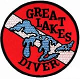 Great Lakes Diver Embroidered Iron-On Scuba Diving Patch