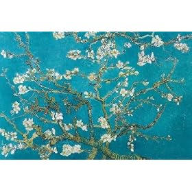 Almond Blossom Art Styles Poster Print by Vincent van Gogh, 36x24