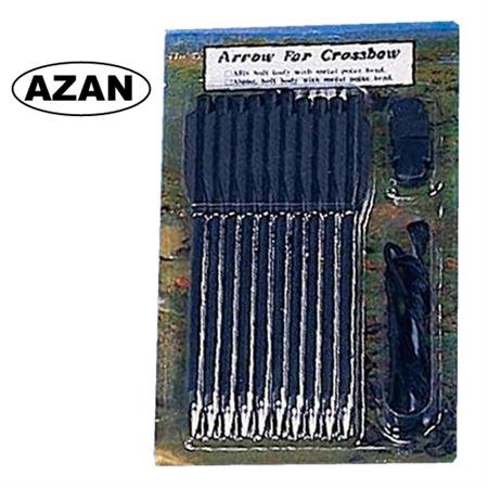 Black Crossbow Metal Arrows Bolts With 50 / 80 LB Replacement String And Caps