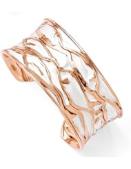 Leslies SS Rose Gold plated Large Concave Scrunch Bangle