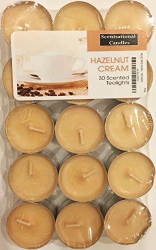 Scented Candles (Hazelnut Cream, 30 Pack)