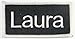 Laura Name Tag Patch Uniform ID Work Shirt Badge Embroidered Iron On Applique