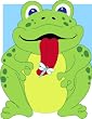 Froggy Regular Size Applique Flag