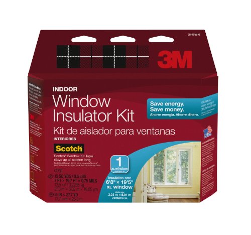 3M 2149W-6 Indoor 1-XL Window Insulator Kit, Fits Window 68 x 195