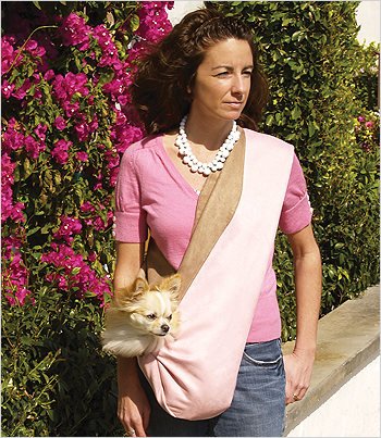 Luxesuede Hipster Sling for Dogs by Susan Lanci - Large