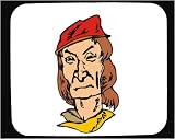 Decorated Mouse Pad with man, elderly, senior, face, cap, hat, Indonesia
