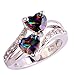 YAZILIND Engagement Heart Ring Colorful Crystal Bridal Anniversary Women Jewelry Size7