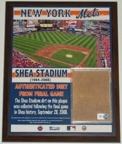 New York Mets' Final Game MLB Authenticated 8 X 10 Dirt Plaque