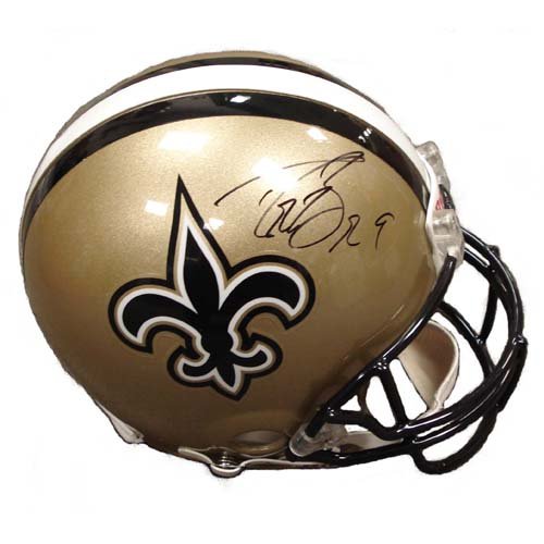 Sports Images AUBREESRHNOR Autographed Drew Brees full Size replica New Orleans Saints helmet