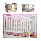 Nadia Convertible Crib (White) (40"H x 59"W x 30"D)