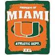 Miami Hurricanes NCAA Property of" Micro Raschel Blanket (50"x60")"