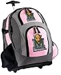 Marshall University Rolling Backpack Deluxe Pink Marshall Herd - Backpacks Bags with Wheels or School Trolley Carry-On Bags - Unique Wheeled Gifts for Girls Ladies- CUTE!